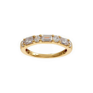 Duo Jewellery Leanne Baguette Clear Ring