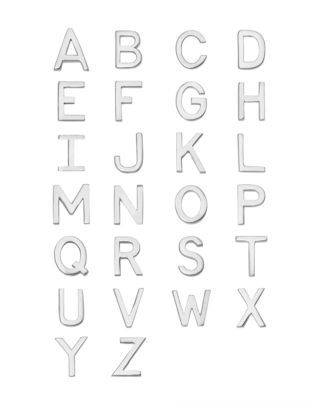 Duo Jewellery Necklaces A Duo Initial Silver Necklace