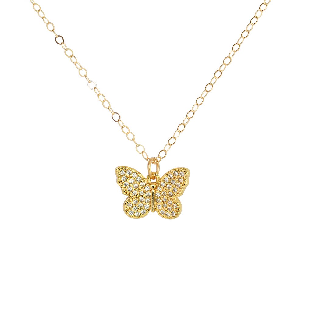 Butterfly necklace cheap real gold