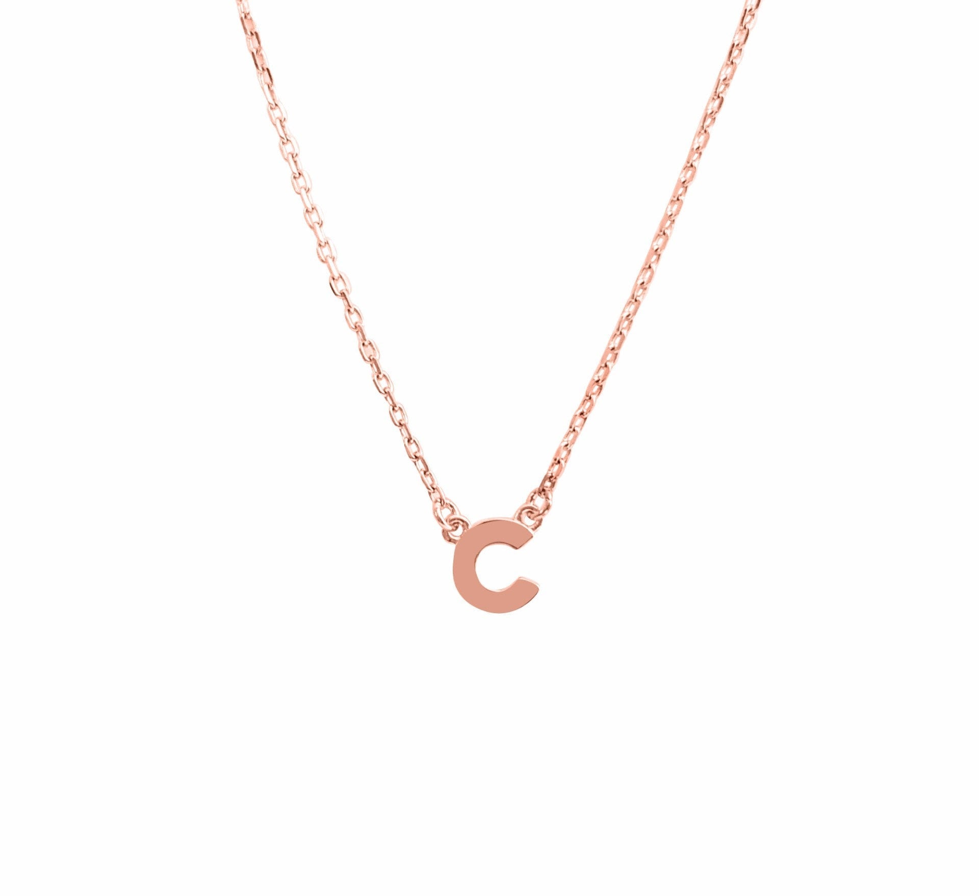 Duo Jewellery Necklaces Duo Initial Rose Gold Necklace