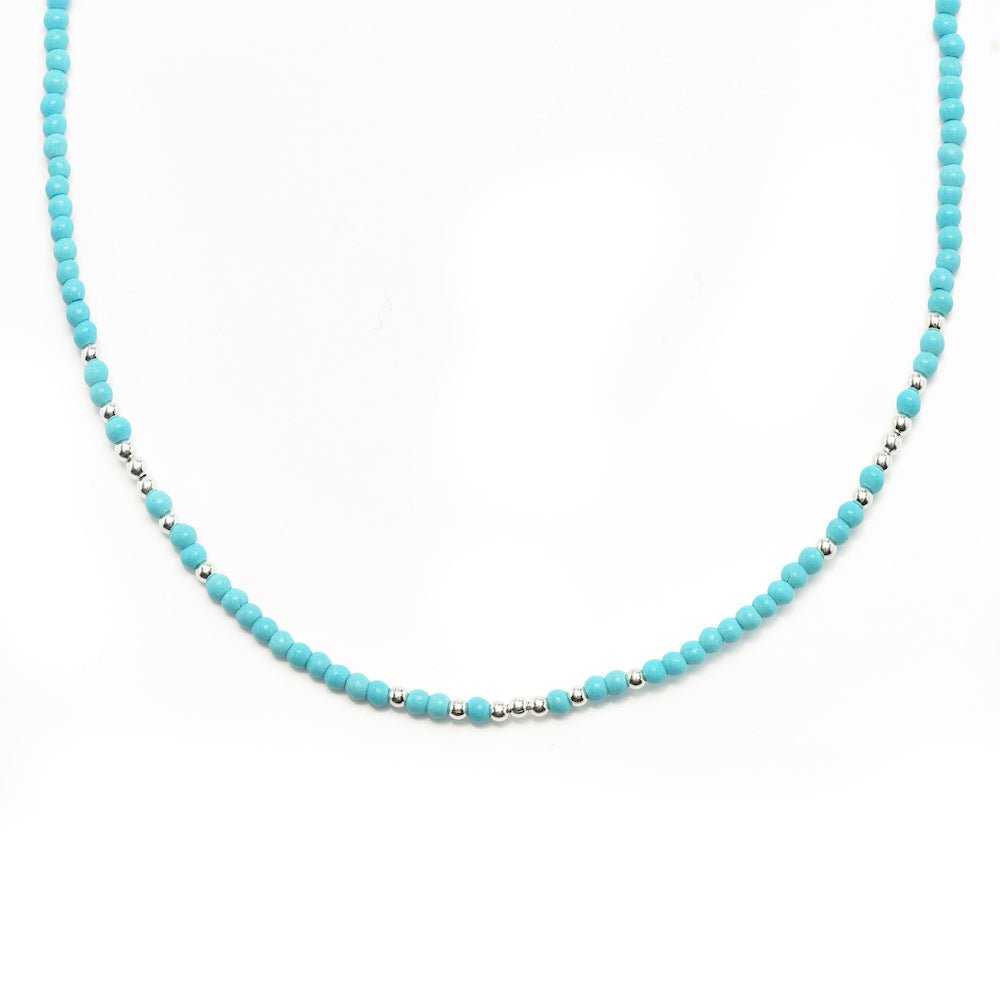 Duo Jewellery Necklaces Silver Duo Aqua Beads Necklace