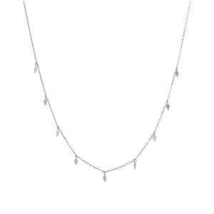 Duo Jewellery Necklaces Silver Duo diamond charms necklace