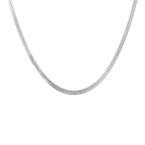 Duo Jewellery Necklaces Silver Duo flat snake chain necklace