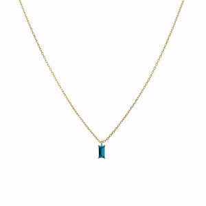 Duo Jewellery Necklaces Yellow Gold / Blue Calista Single Charm Necklace