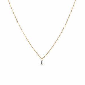 Duo Jewellery Necklaces Yellow Gold / Clear Calista Single Charm Necklace
