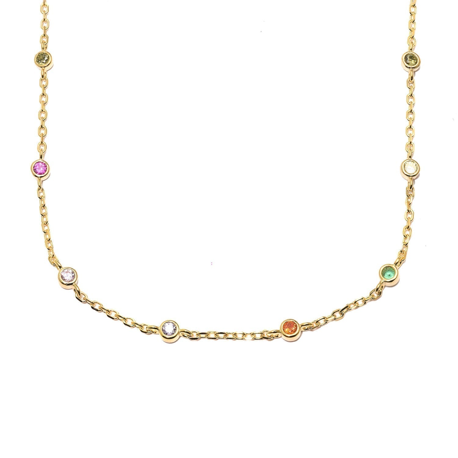 Duo Jewellery Necklaces Yellow Gold Duo Rainbow Necklace