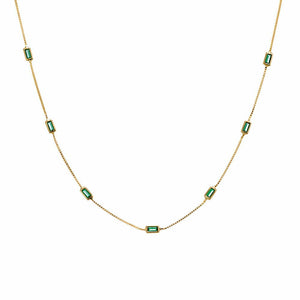 Duo Jewellery Necklaces Yellow Gold / Green Allegra Charm Necklace