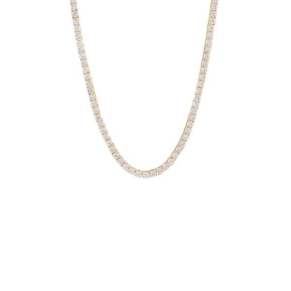 Duo Jewellery Necklaces Yellow Gold Large Tennis Necklace