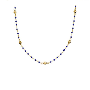 Duo Jewellery Necklaces Yellow Gold / Navy Lola Enamel Necklace