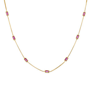 Duo Jewellery Necklaces Yellow Gold / Red Allegra Charm Necklace