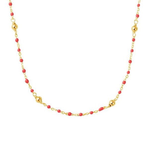 Duo Jewellery Necklaces Yellow Gold / Red Lola Enamel Necklace