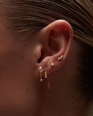 Duo Jewellery Pearl Topaz Threader