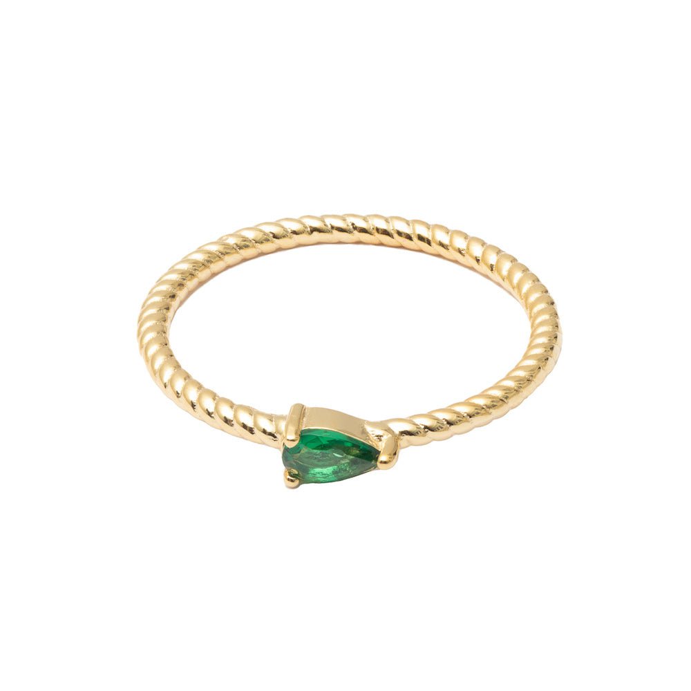 Duo Jewellery Rings Duo Green stone ring