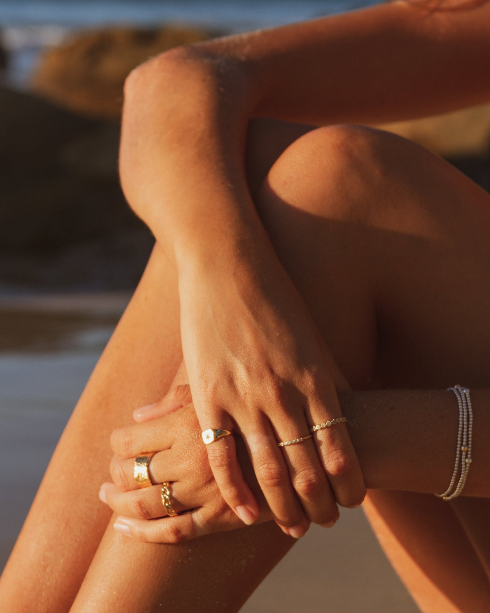 Duo Jewellery Rings Silver / 4 Duo "Pinky" square star signet ring