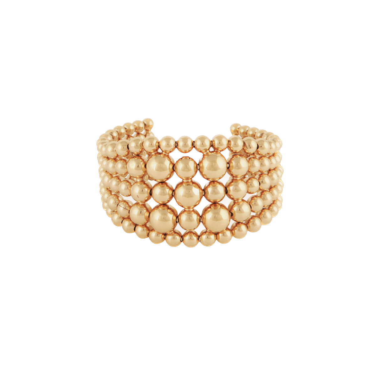 Gas Bijoux Bracelets Yellow Gold Multiperla Bangle