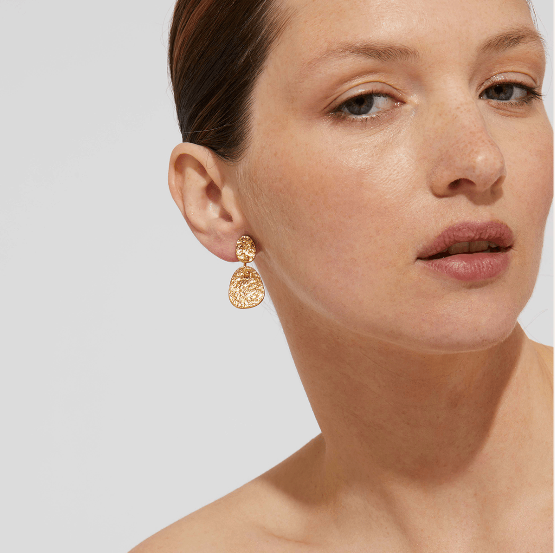 Gas Bijoux Earrings Yellow Gold Eclipse Small 