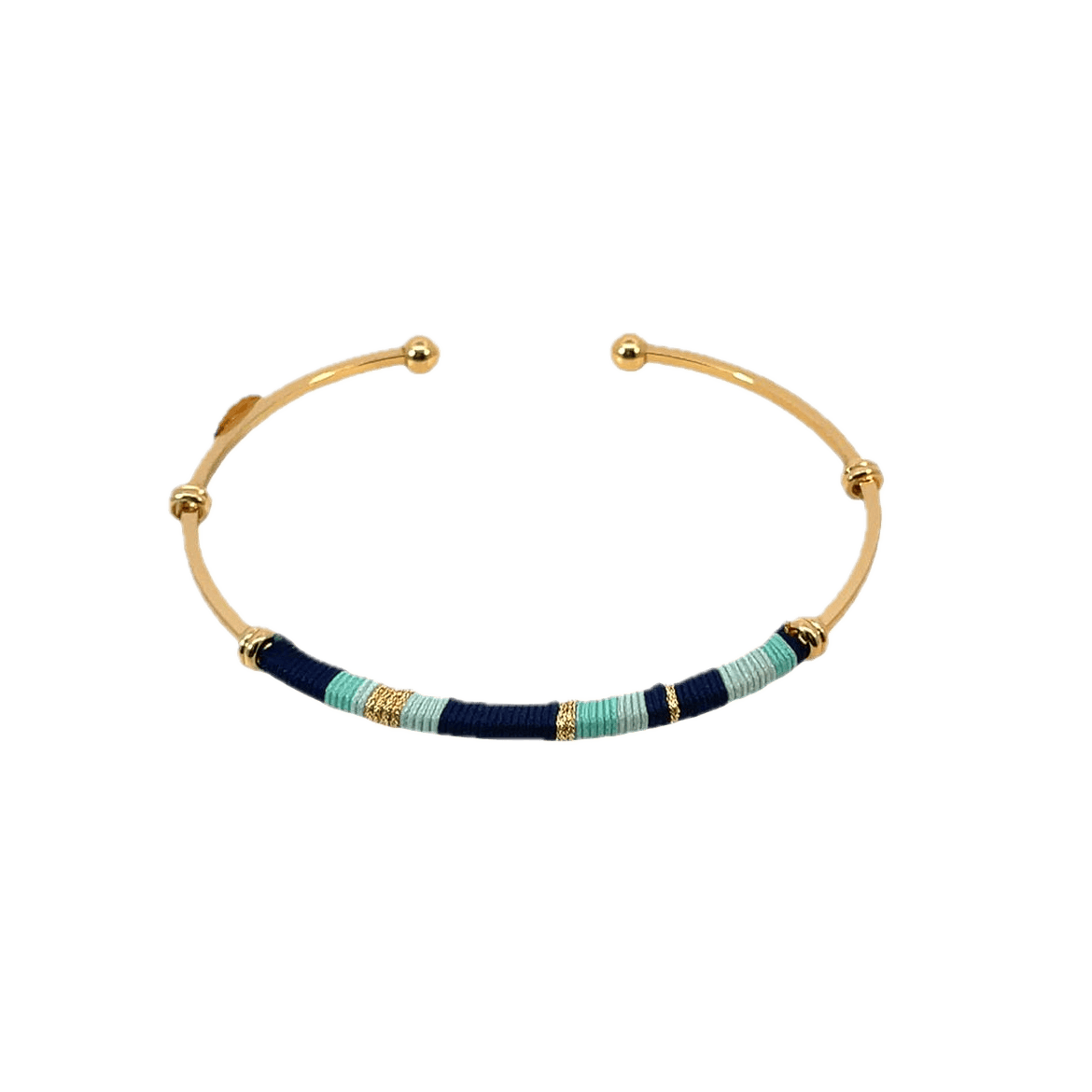 Gas Bracelets Gas Bijoux  Zanzibar Stripe Blue Bracelet