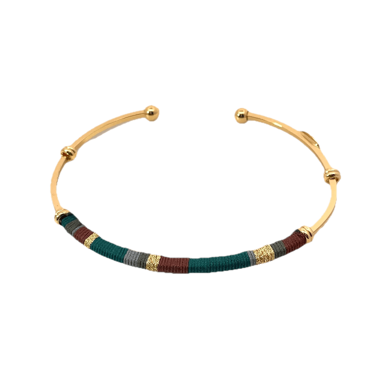 Gas Bracelets Gas Bijoux  Zanzibar Stripe Grey Bracelet