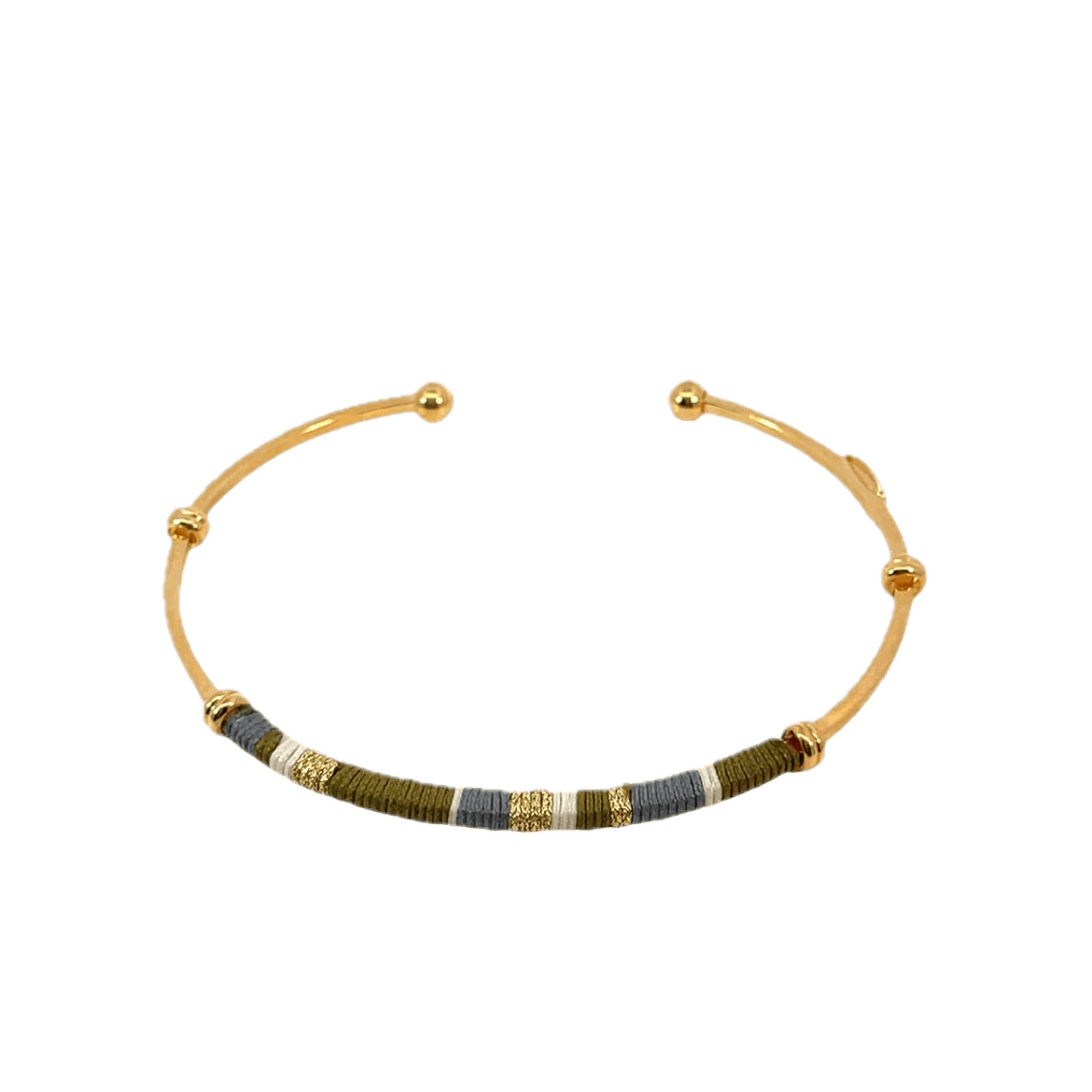 Gas Bracelets Gas Bijoux  Zanzibar Stripe Khaki Bracelet