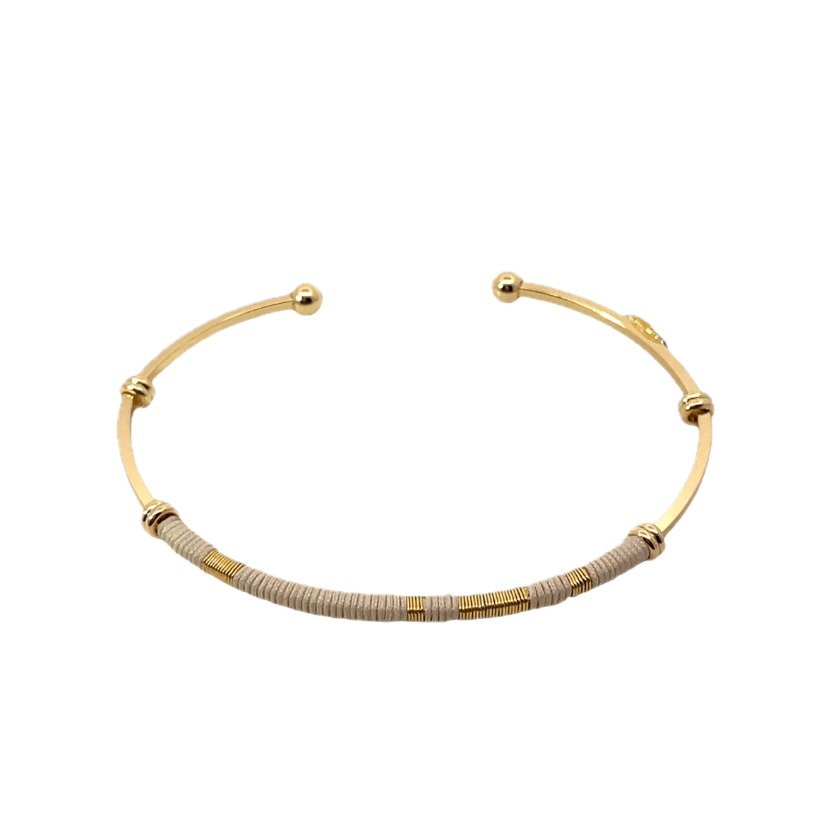 Gas Bracelets Gas Bijoux  Zanzibar Stripe taupe Bracelet