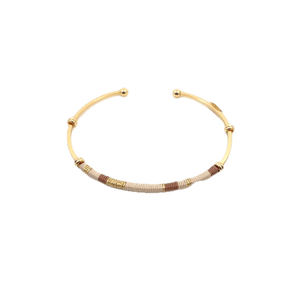 Gas Bracelets Gas Zanzibar Stripe Cream Bracelet