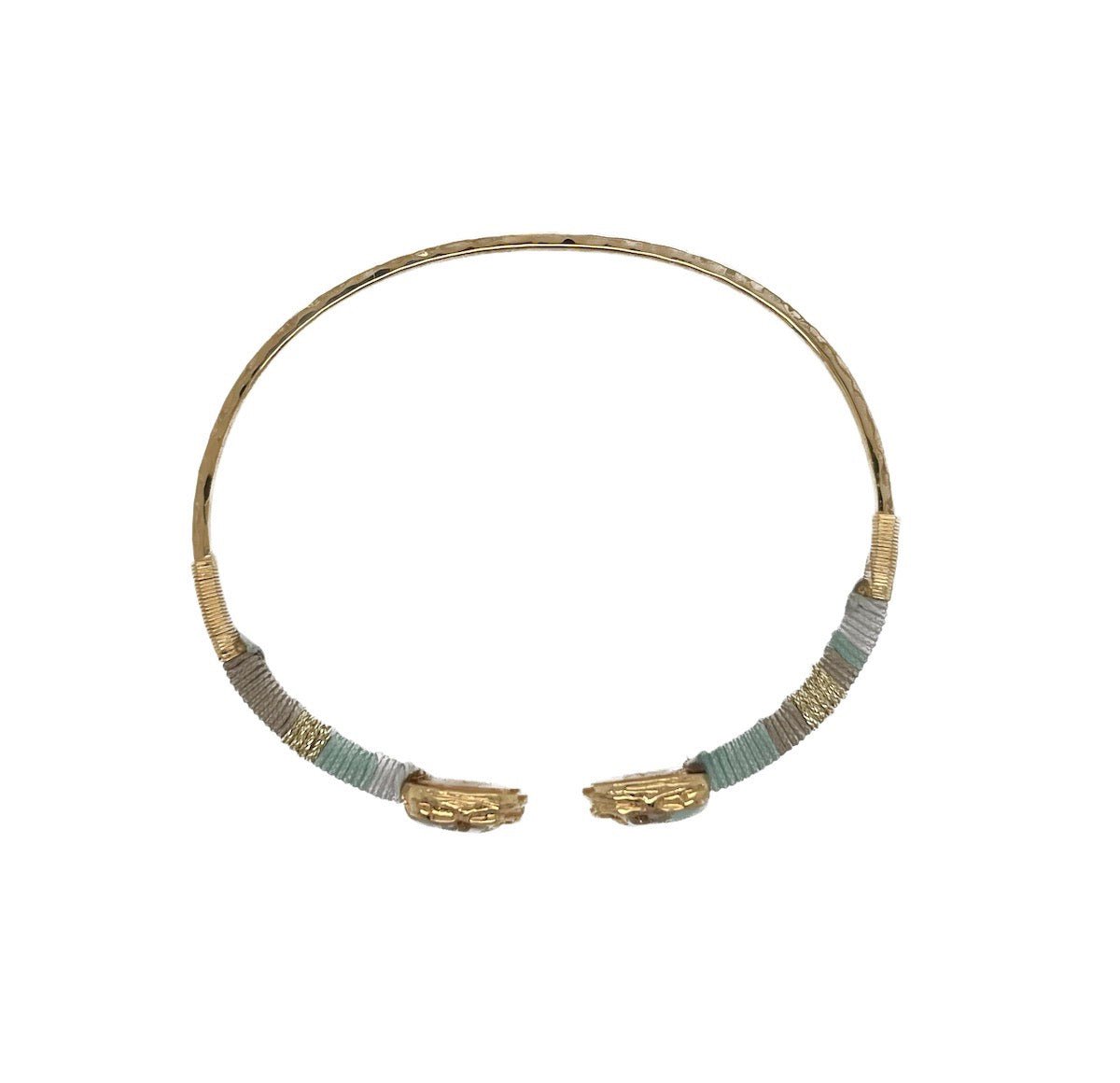 Gas Bracelets Yellow Gold / Aqua Duality Scaramouche bracelet small