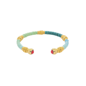 Gas Bracelets Yellow Gold / Aqua Gas Sari Bracelet