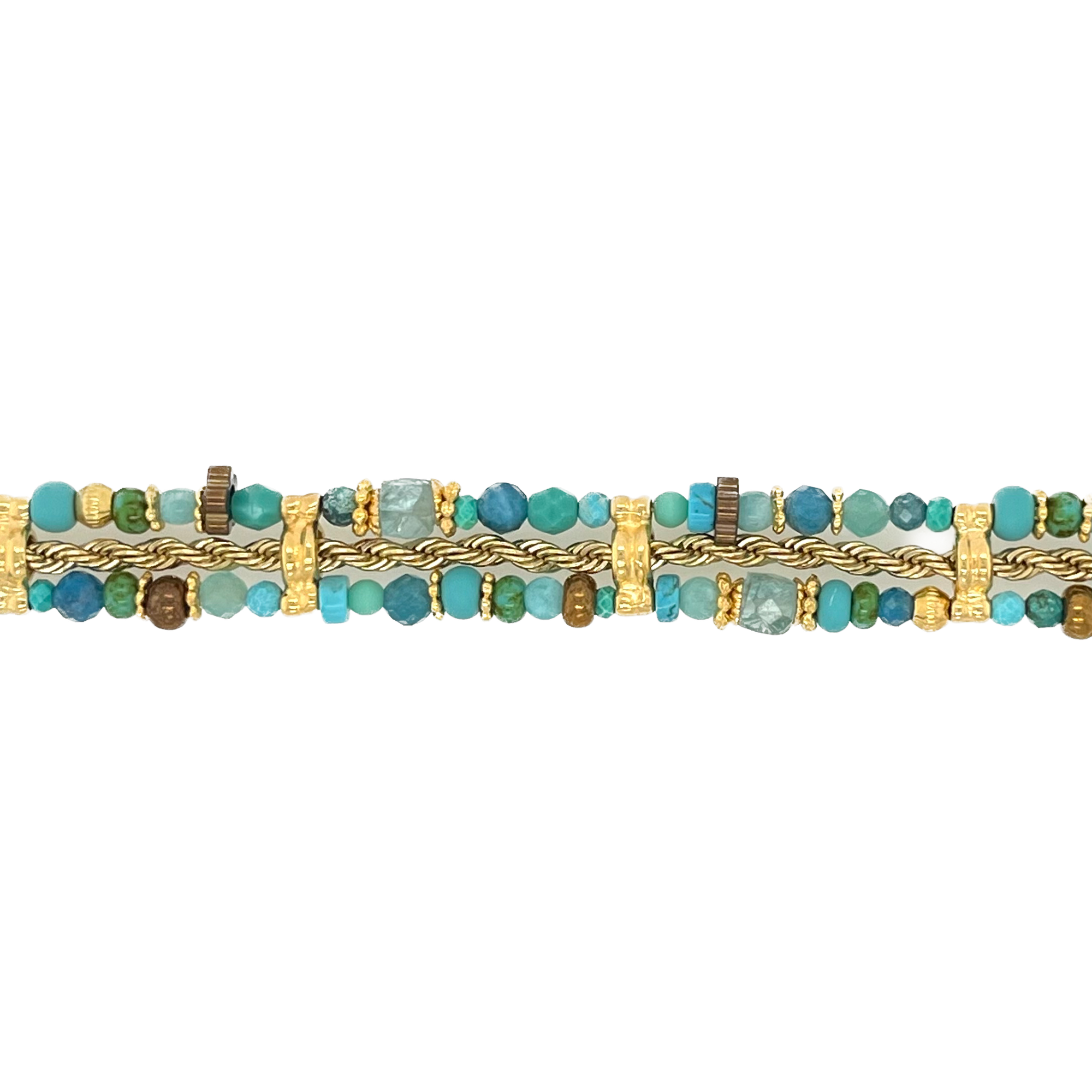 Gas Bracelets Yellow Gold Gas Cielo Triple Bracelet