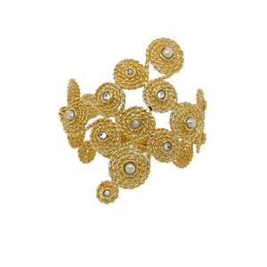 Gas Bracelets Yellow Gold / Pearl Mistral Cuff Bracelet