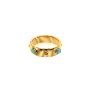 Gas Bracelets Yellow Gold / Turquoise Gas Strada Medium Bracelet
