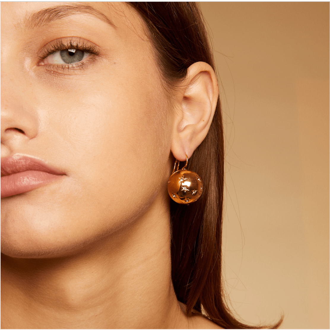 Gas Earrings Yellow Gold / Large Comete Earrings