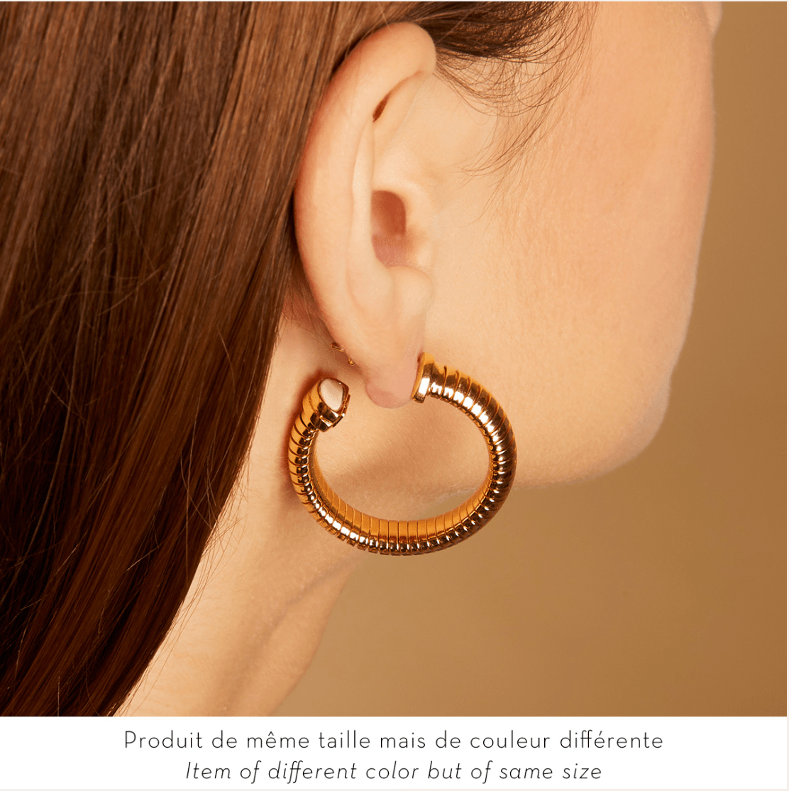 Gas Earrings Yellow Gold Gas Antigone Cabochon Hoop Earrings