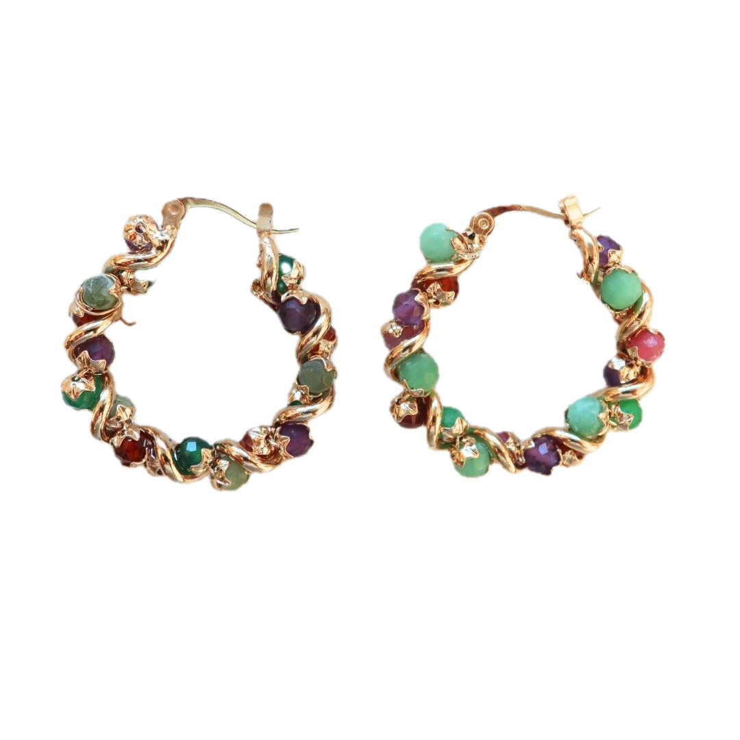 Gas Earrings Gas Bijoux  Eurydice hoop earrings Gold-plated