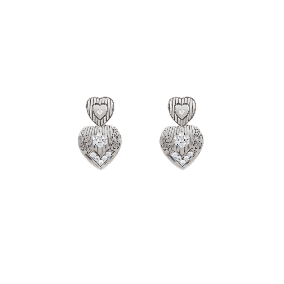 Gas Earrings Gas Bijoux I lOVE YOU earrings mini silver