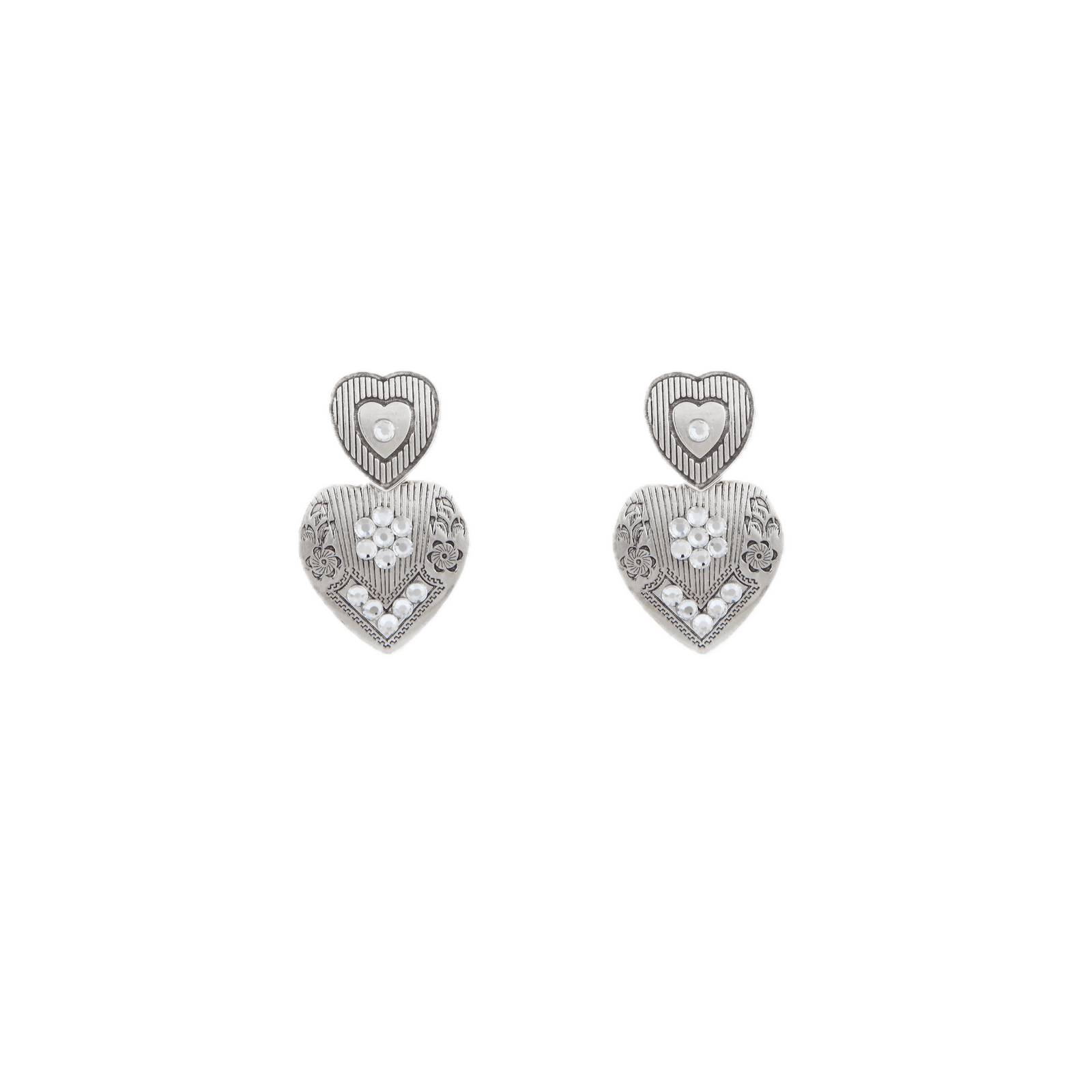 Gas Earrings Gas Bijoux I lOVE YOU earrings mini silver