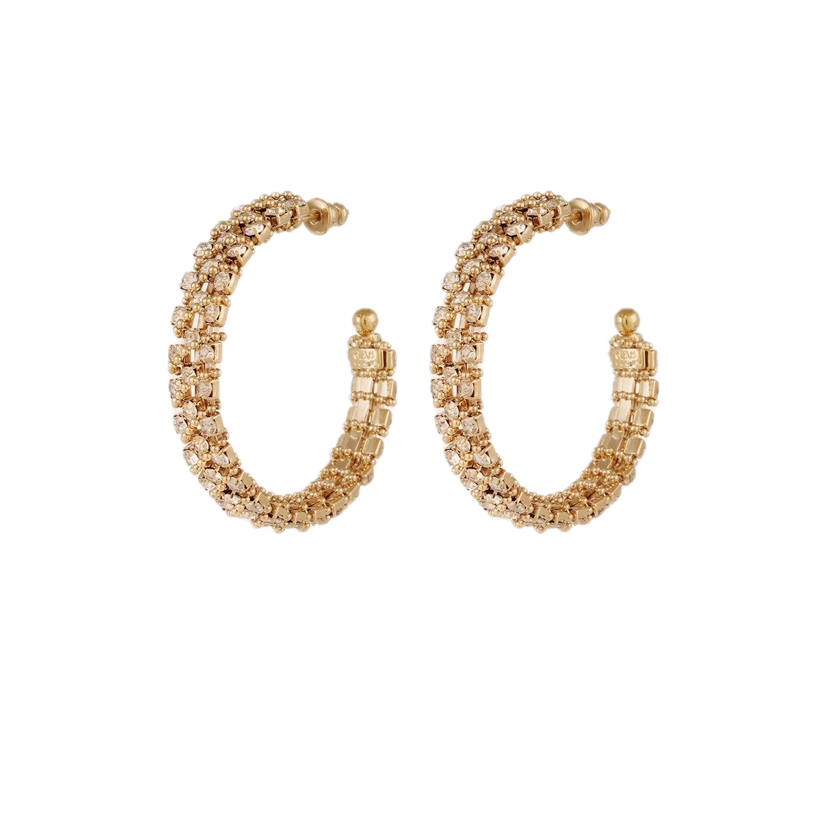 Gas Earrings Gas Bijoux Izilda strass Hoop earrings