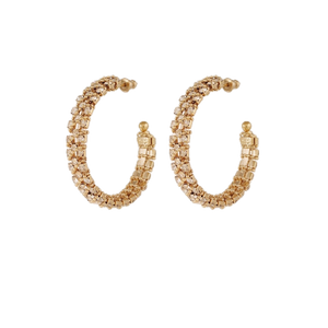 Gas Earrings Gas Bijoux Izilda strass Hoop earrings