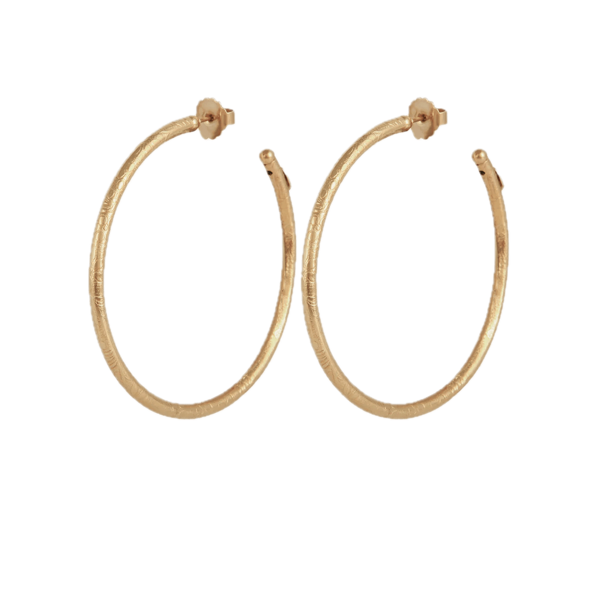 Gas Earrings Gas Bijoux Maori hoop earrings large size