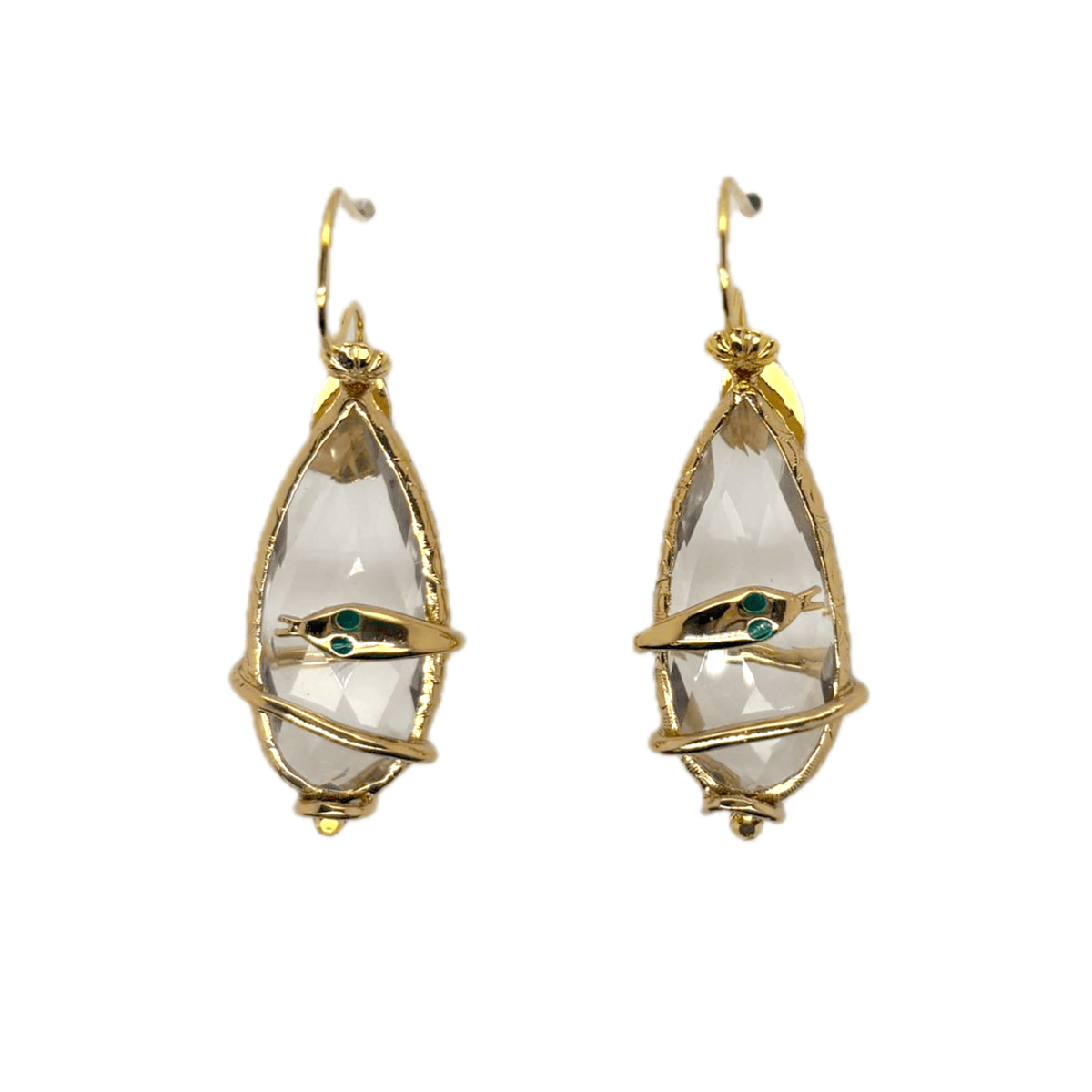 Gas Earrings Gas Bijoux Serti Goutte Snake earrings Crystal