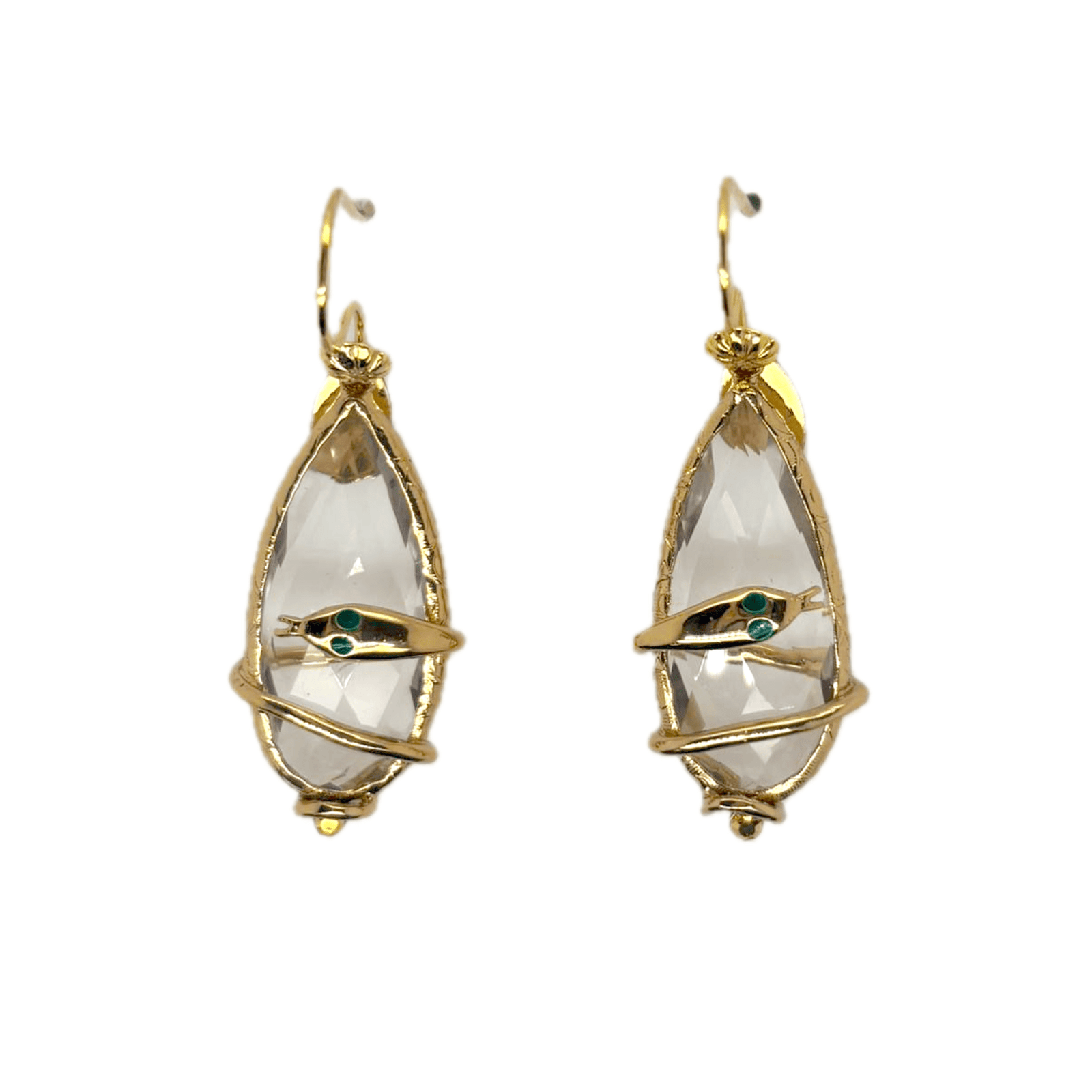 Gas Earrings Gas Bijoux Serti Goutte Snake earrings Crystal