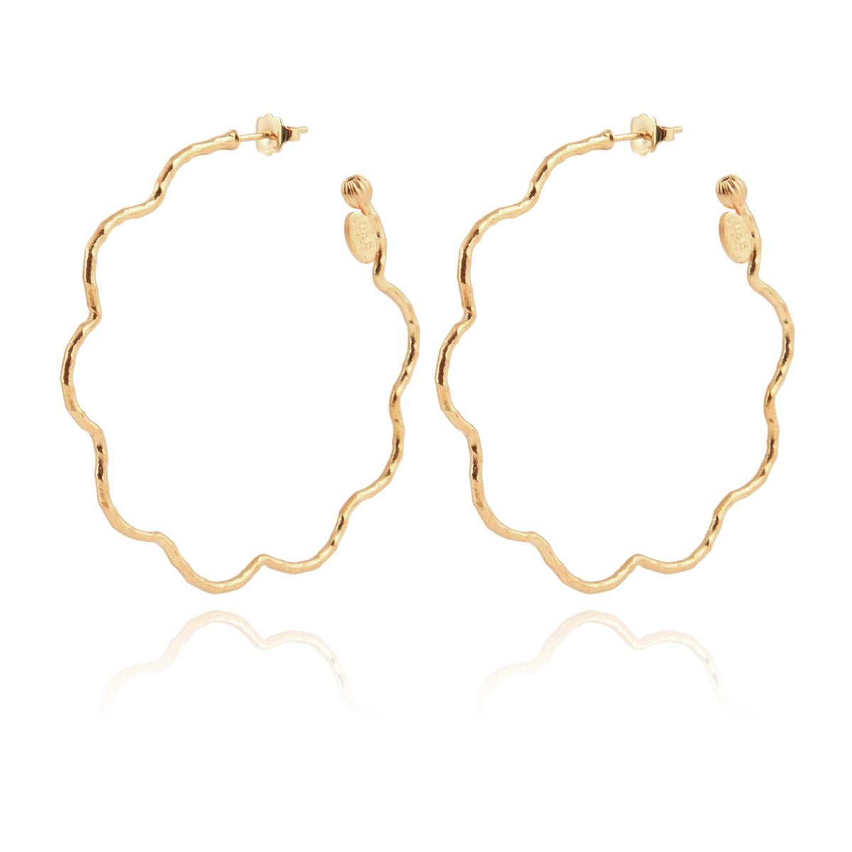 Gas Earrings Gas Florette Gold Hoop Earrings