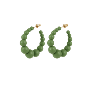 Gas Earrings Green Gas Andy Acetate Hoop Earrings