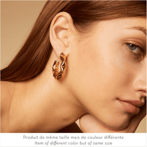 Gas Earrings Moki Cabochon Hoop Earrings