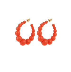 Gas Earrings Orange Gas Andy Acetate Hoop Earrings