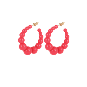 Gas Earrings Pink Gas Andy Acetate Hoop Earrings