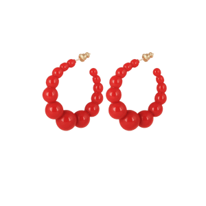 Gas Earrings Red Gas Andy Acetate Hoop Earrings