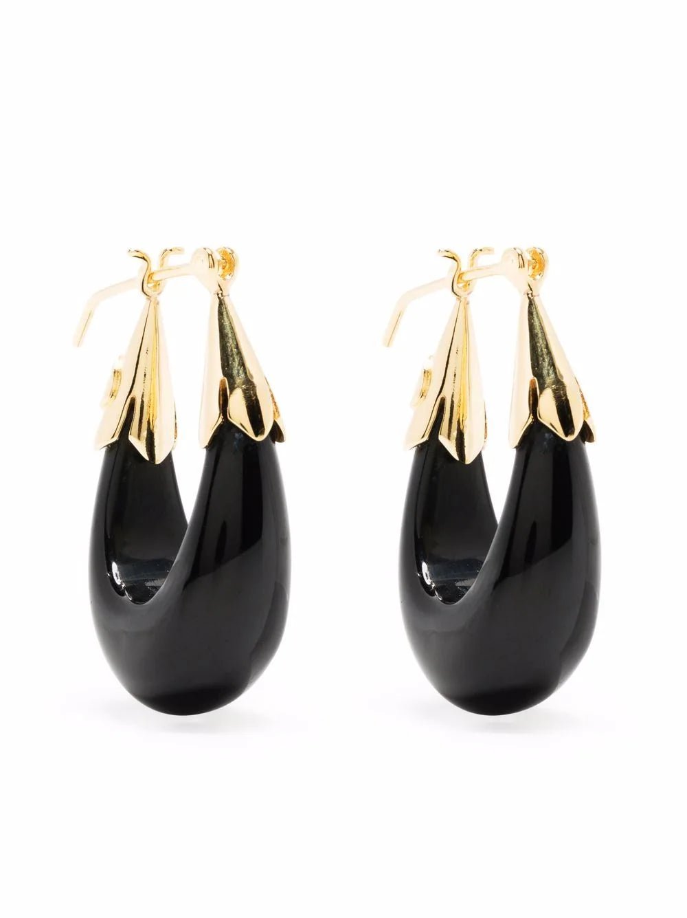Gas Earrings Yellow Gold / White Gas Ecume Earrings