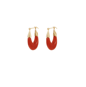 Gas Earrings Yellow Gold / Burnt Orange Gas Ecume Earrings