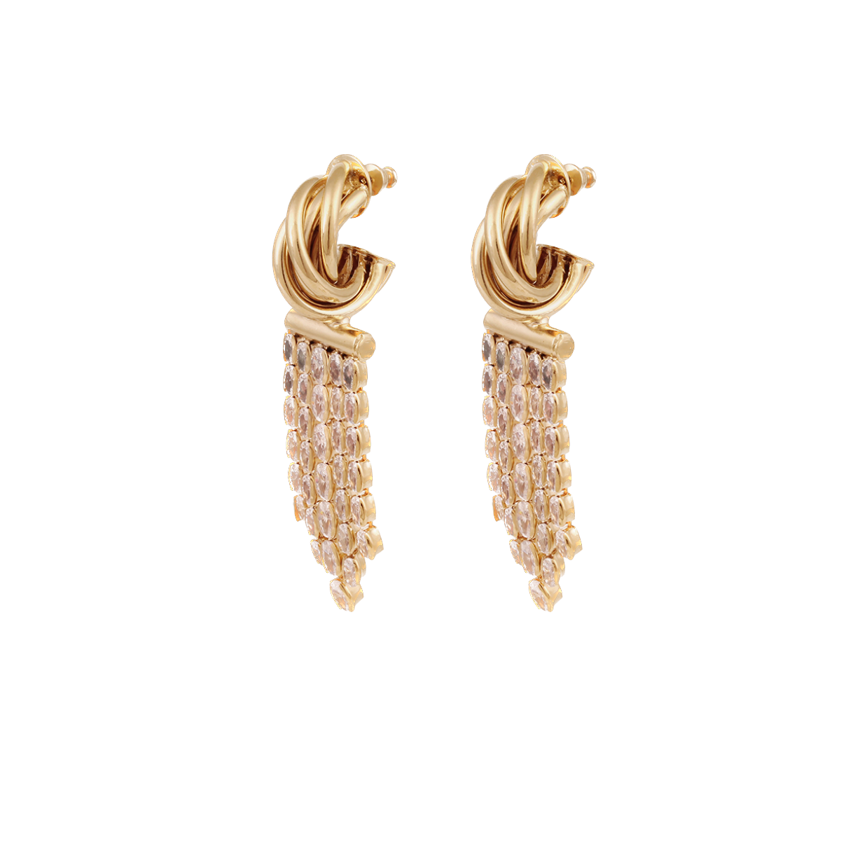 Gas Earrings Yellow Gold Gas Bijoux Atik Riviera Mini Earrings