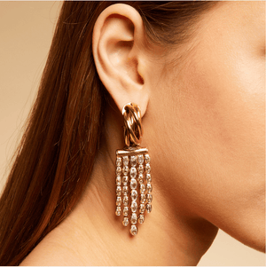 Gas Earrings Yellow Gold Gas Bijoux Atik Riviera Mini Earrings